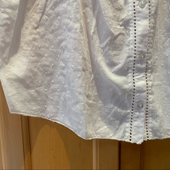 NWT Michael Stars Patsy White Cotton Top Sz. S - Picture 8 of 9